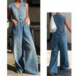 New 2026 Denim Jumpsuit  medium fits Small